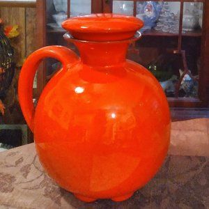 COPY - Vintage Frankoma Pottery Pitcher  Flame Red #82